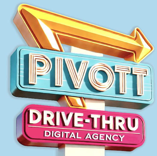 Pivott drive-thru sign